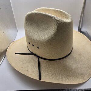 Resistol Straw Cowboy Hat 7 1/8 Self Conforming Western